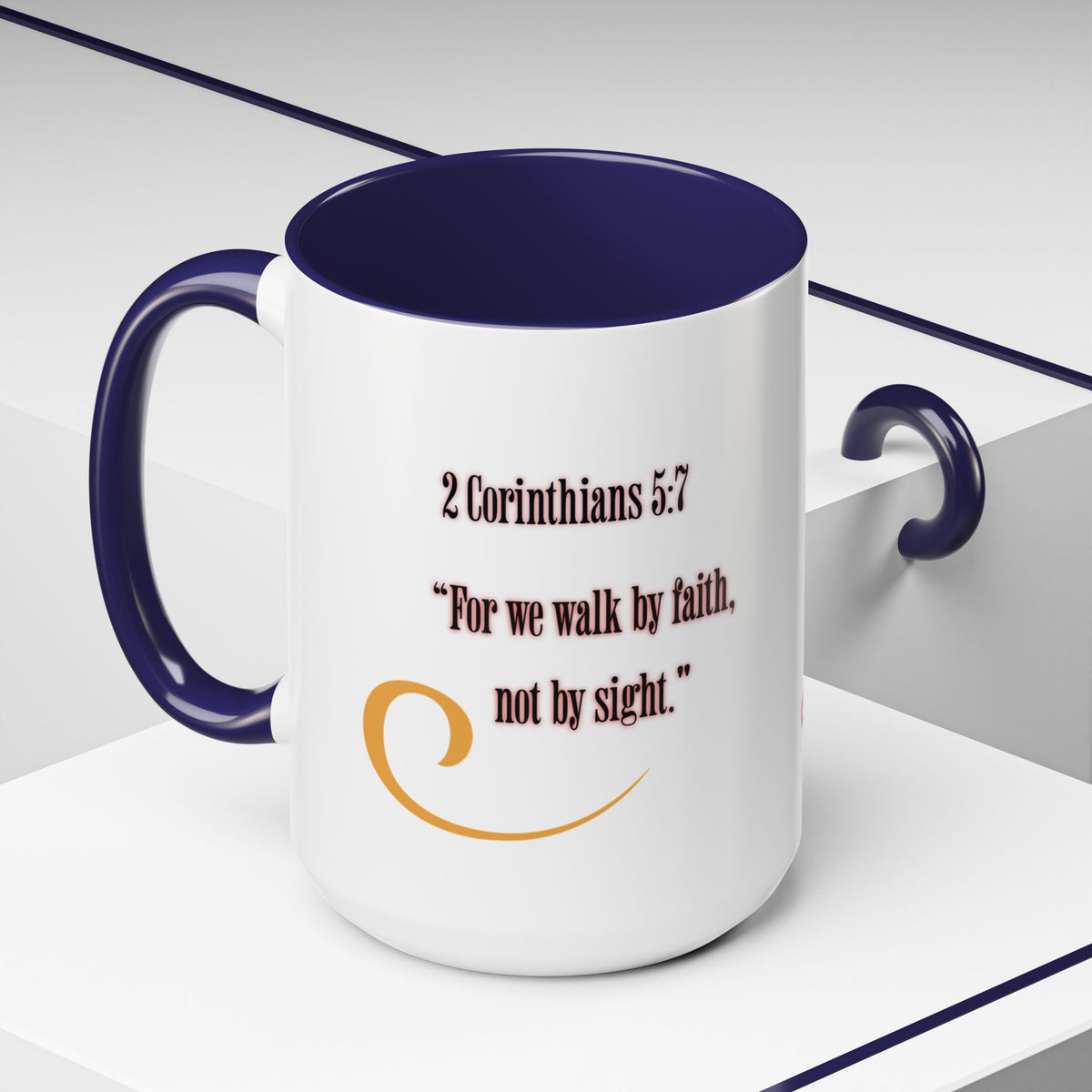 Blessed Coffee Mug — "Walk by Faith" Inspirational Christian Mug