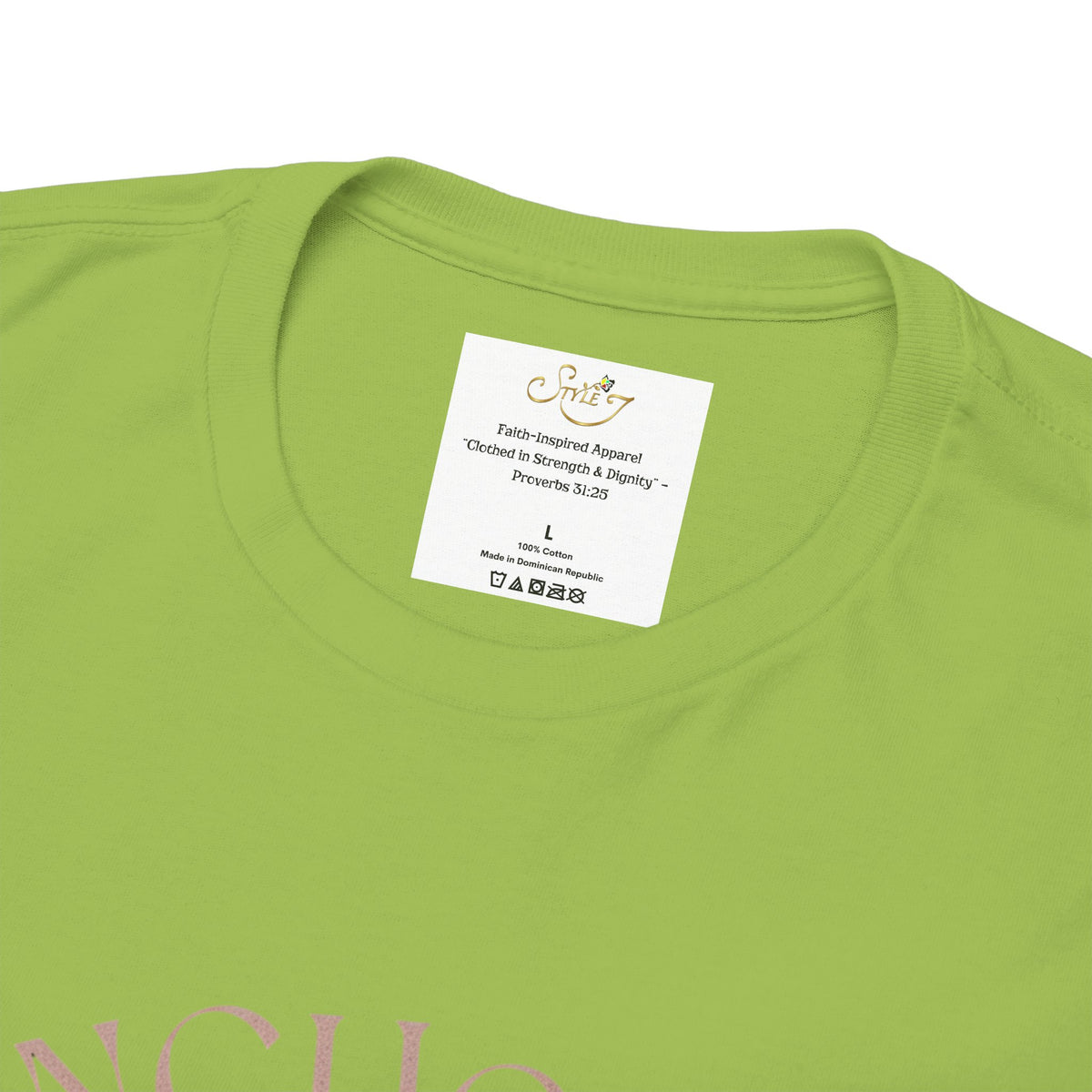 Anchored Faith T-Shirt — "Anchored" Calligraphy with Faith, Hope & Grace