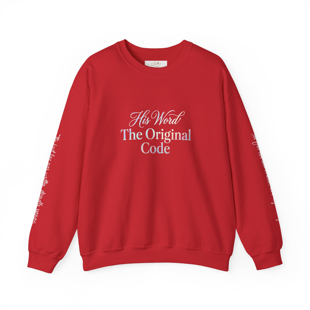His Word "The Original Code" Crewneck Sweatshirt — Pastel Logo Comfort Pullover