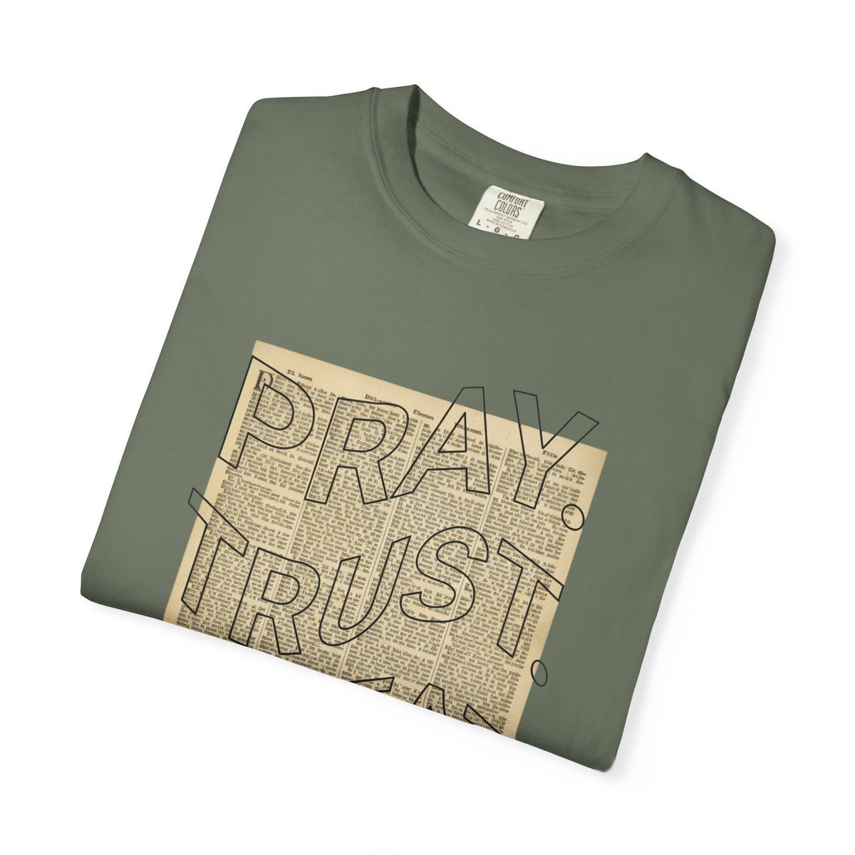 Pray Trust Repeat T-Shirt — Faith-Inspired Graphic Tee
