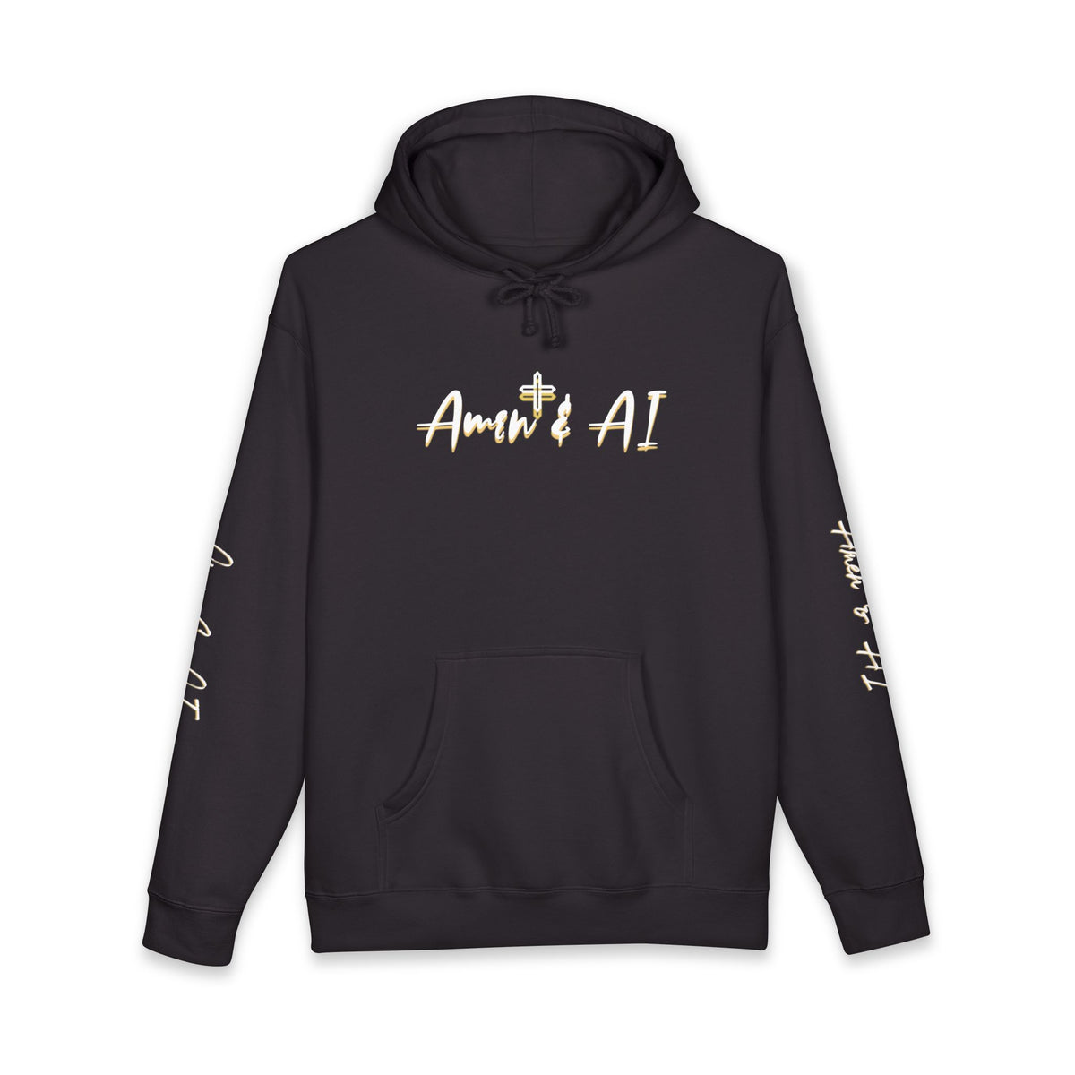 Faith + AI Hoodie — "Amen + AI" Religious Tech Graphic Pullover