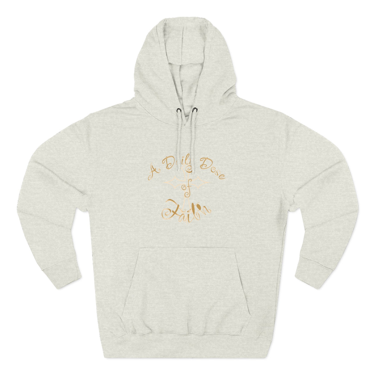 Faith Script Hoodie — "A Daily Dose of Faith" Gold Script Fleece Hoodie