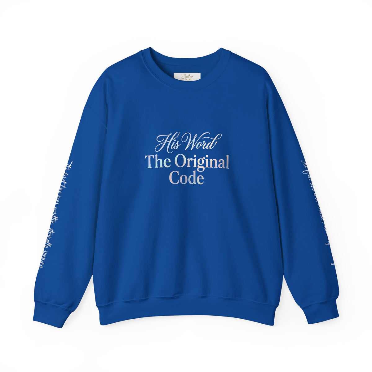 His Word "The Original Code" Crewneck Sweatshirt — Pastel Logo Comfort Pullover