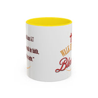 Blessed Coffee Mug — "Walk by Faith" Inspirational Christian Mug