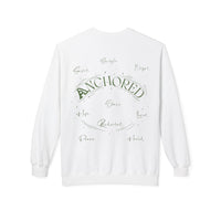 Anchored Crewneck Sweatshirt — Faith, Hope, Grace Inspirational Pullover