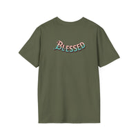 Christian Cross T‑Shirt — "Wear Truth Share Grace" Front & "Blessed" Back