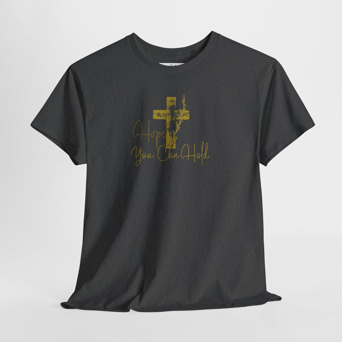 Christian T-Shirt - 'Hope You Can Hold' Gold Cross Tee