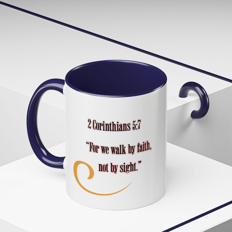 Blessed Coffee Mug — "Walk by Faith" Inspirational Christian Mug