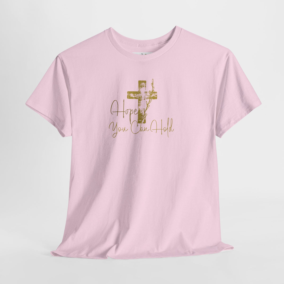 Christian T-Shirt - 'Hope You Can Hold' Gold Cross Tee
