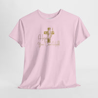 Christian T-Shirt - 'Hope You Can Hold' Gold Cross Tee