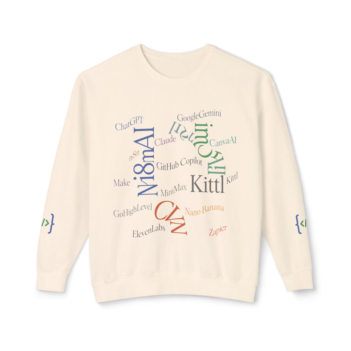 Developer Mindset Sweatshirt — AI Models & Tools Print