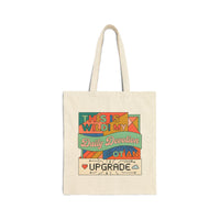 AI-Powered Scripture Study Tote Bag — Funny Retro Typography Cotton Canvas Shoulder Tote