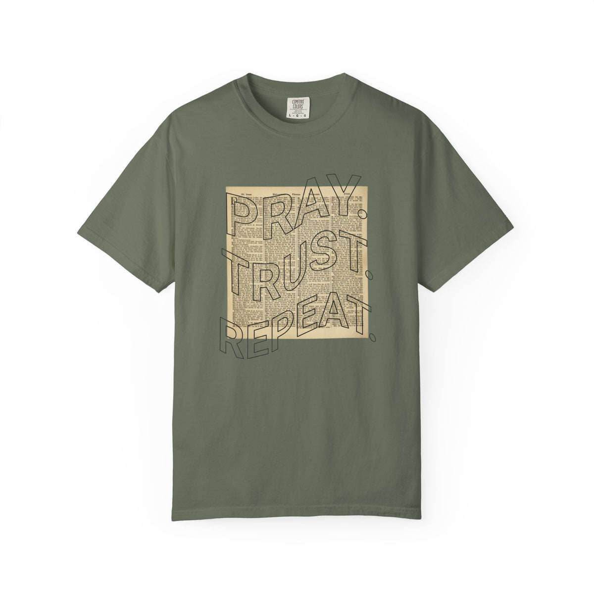 Pray Trust Repeat T-Shirt — Faith-Inspired Graphic Tee