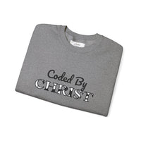 Crewneck Sweatshirt — "Coded By Christ" Inspirational Christian Graphic
