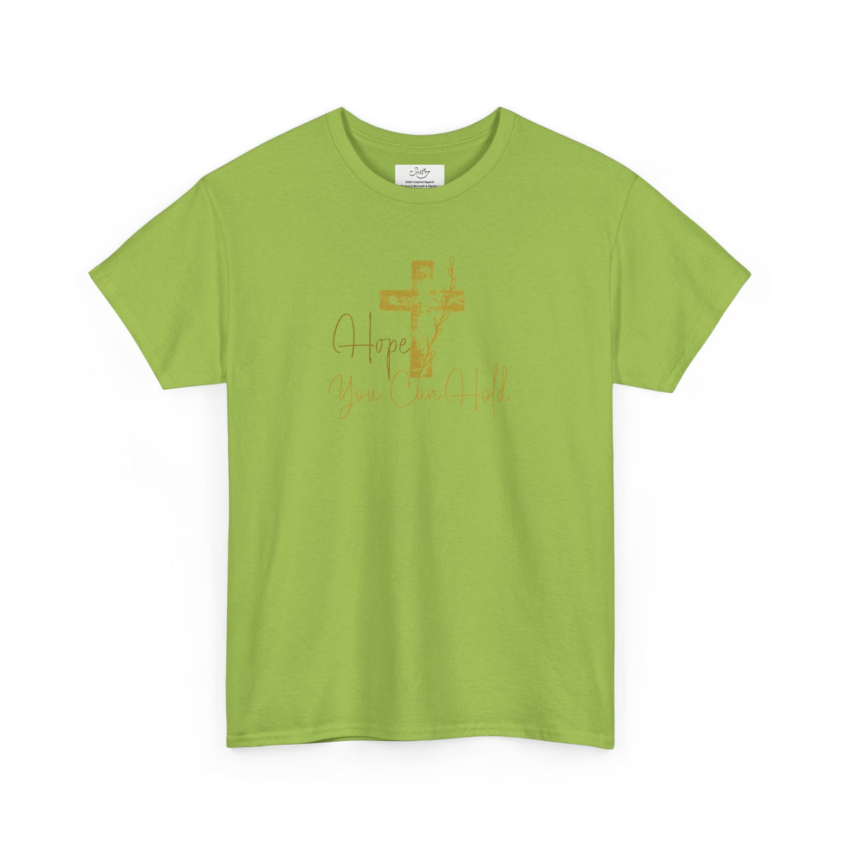 Christian T-Shirt - 'Hope You Can Hold' Gold Cross Tee