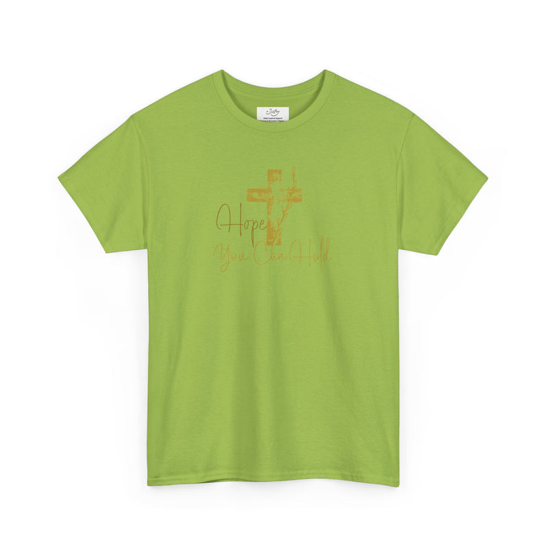 Christian T-Shirt - 'Hope You Can Hold' Gold Cross Tee