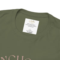 Anchored Faith T-Shirt — "Anchored" Calligraphy with Faith, Hope & Grace