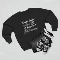 AI-Powered Execution Crewneck Sweatshirt — "God-Given Vision. AI-Powered Execution." Inspirational Graphic