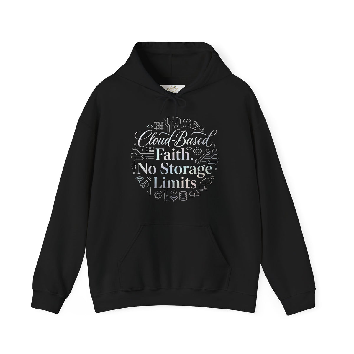 Cloud-Based Faith Hoodie — "No Storage Limits" Spiritual Backup Sweatshirt