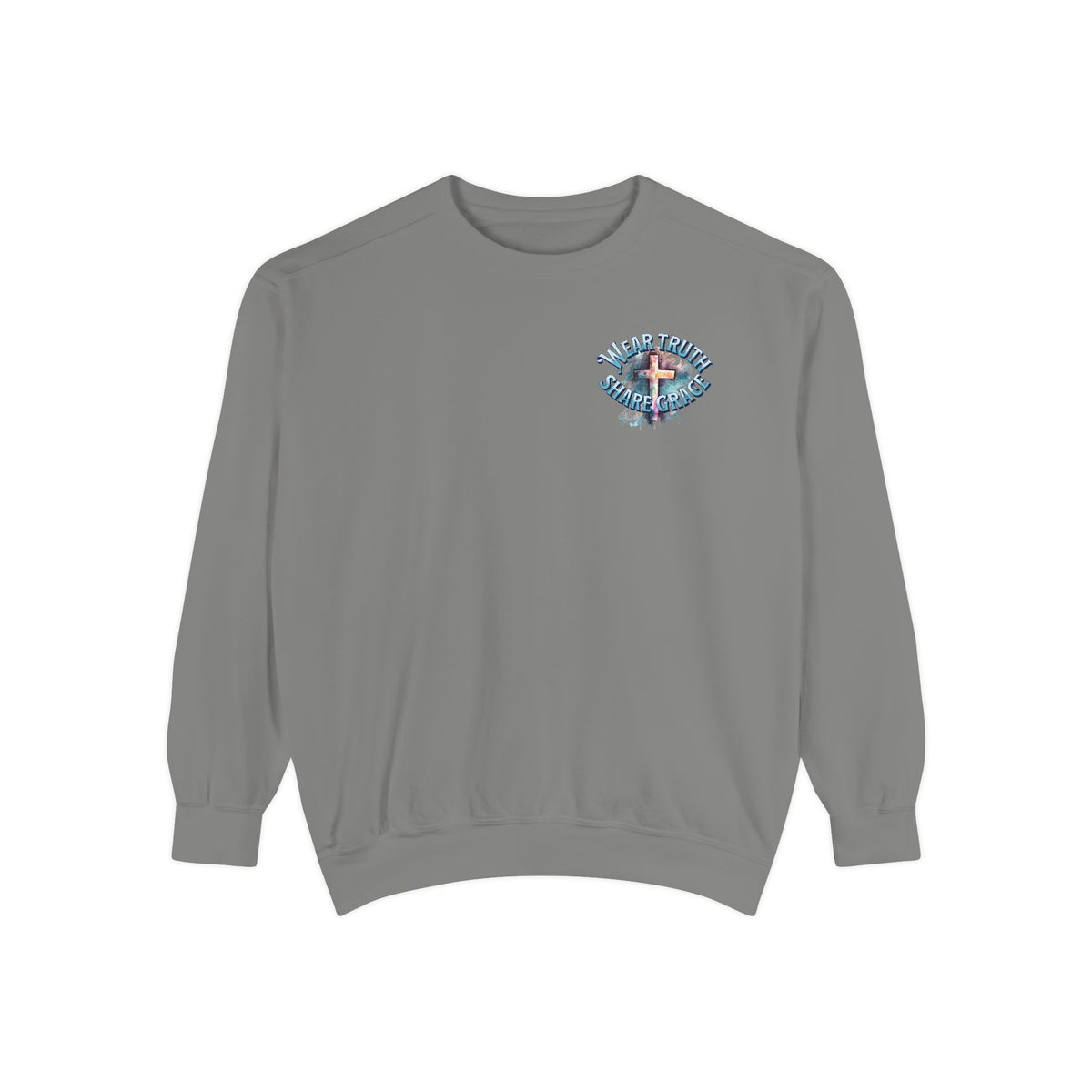 Wear Truth Share Grace Sweatshirt — Christian Cross 'Blessed' Pullover