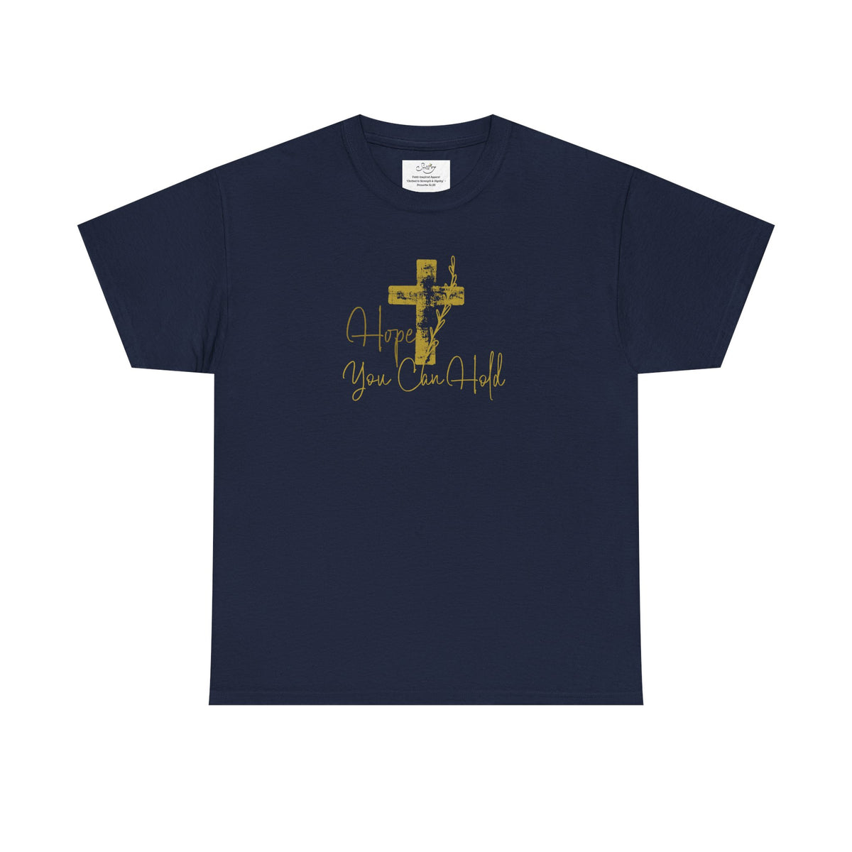 Christian T-Shirt - 'Hope You Can Hold' Gold Cross Tee