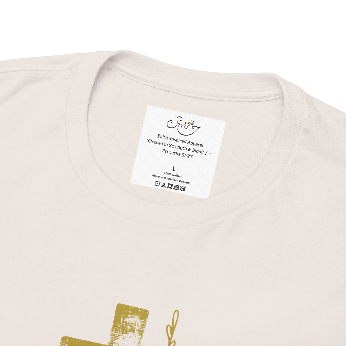 Christian T-Shirt - 'Hope You Can Hold' Gold Cross Tee