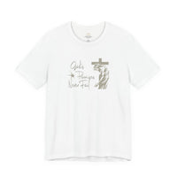 Faith T-Shirt — "God's Promises Never Fail" Christian Tee with Cross & Olive Branch Design