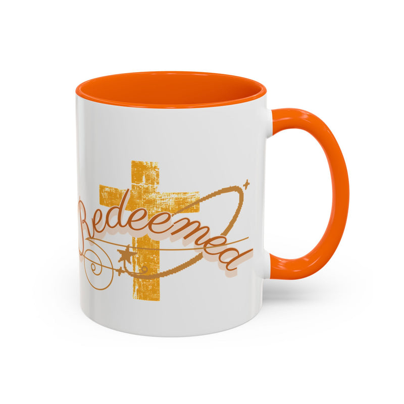 Redeemed Cross Accent Coffee Mug — Inspirational Christian Tea Cup (11/15oz)