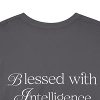 Amen & Algorithms T‑Shirt — “Blessed with Intelligence” Graphic Tee