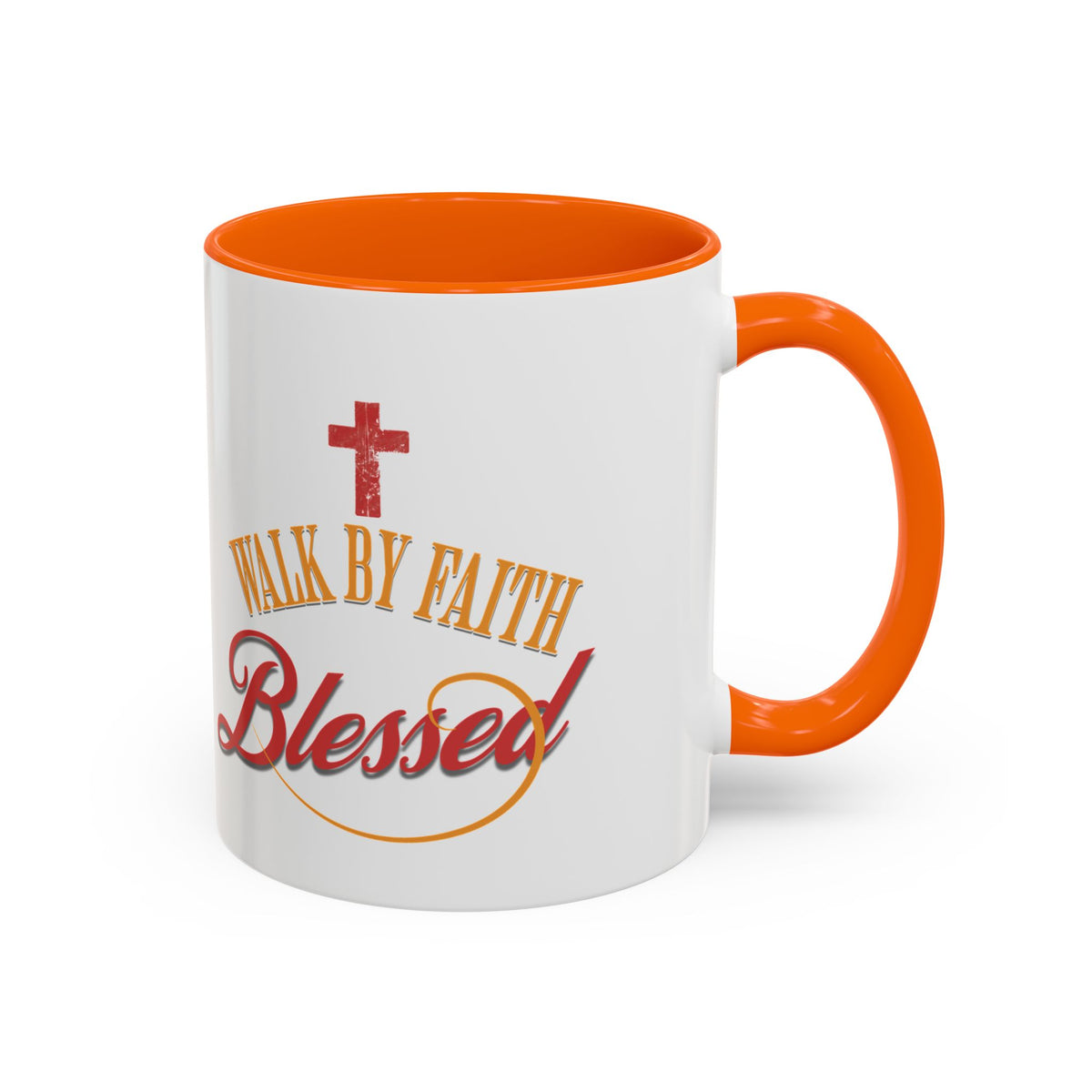 Blessed Coffee Mug — "Walk by Faith" Inspirational Christian Mug
