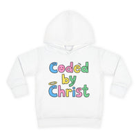 Toddler Hoodie — "Coded by Christ" Colorful Christian Kids Pullover