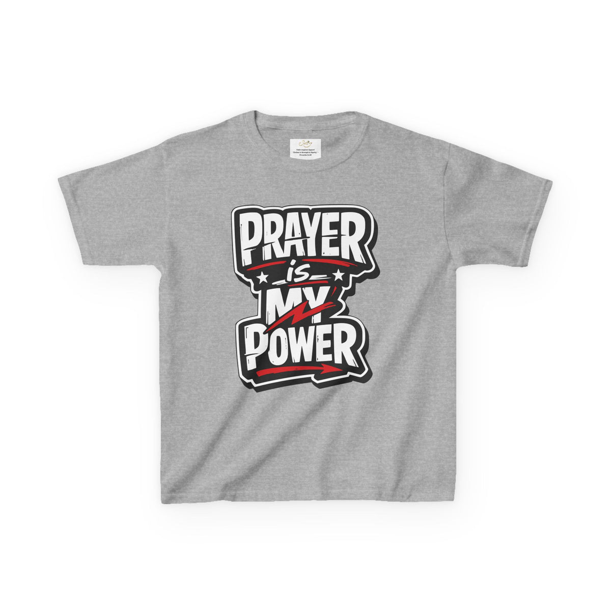 Kids T‑Shirt – “Prayer Is My Power” Bold Faith Tee