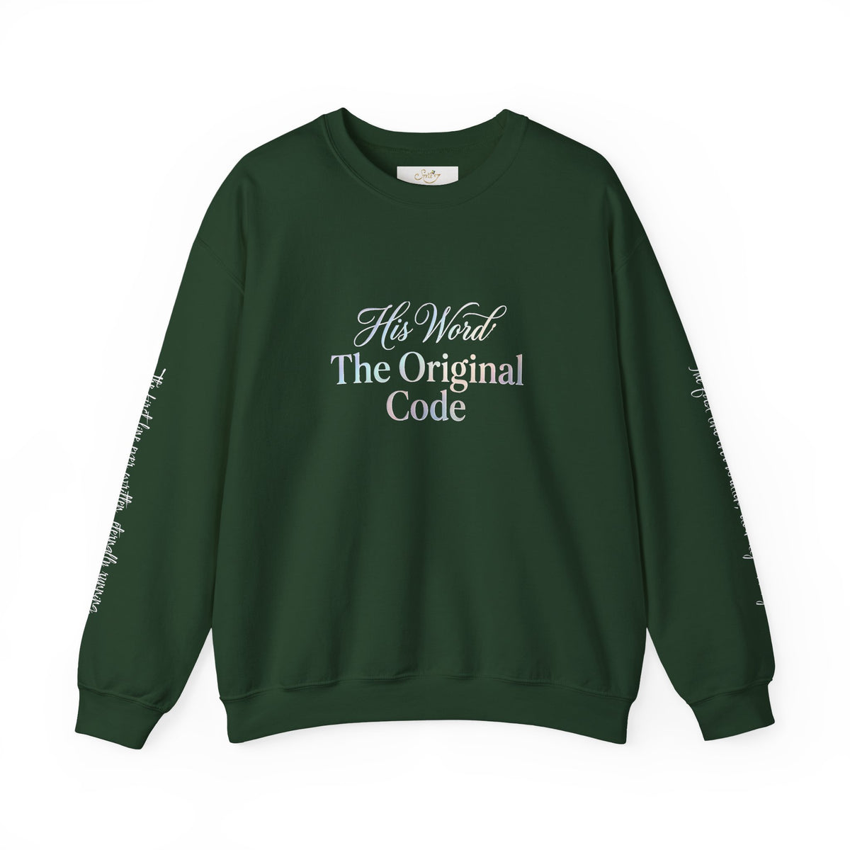 His Word "The Original Code" Crewneck Sweatshirt — Pastel Logo Comfort Pullover