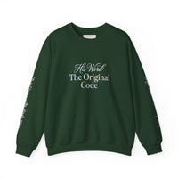 His Word "The Original Code" Crewneck Sweatshirt — Pastel Logo Comfort Pullover