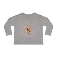 Toddler Tee — "Loved" Cute Teddy Bear Cross Design Long Sleeve