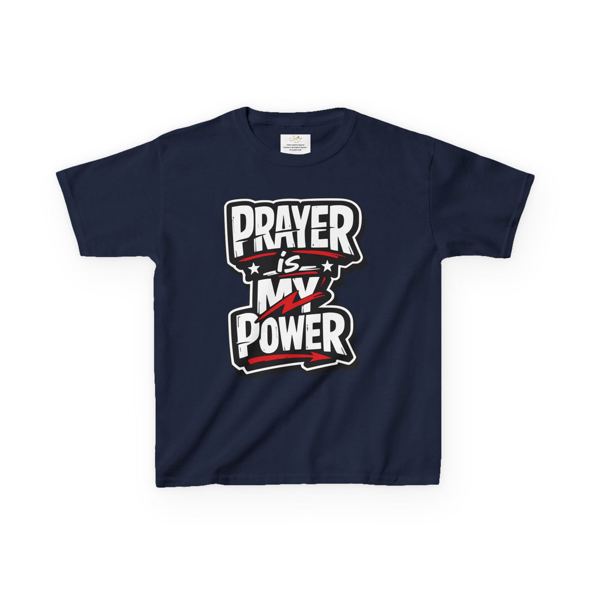 Kids T‑Shirt – “Prayer Is My Power” Bold Faith Tee