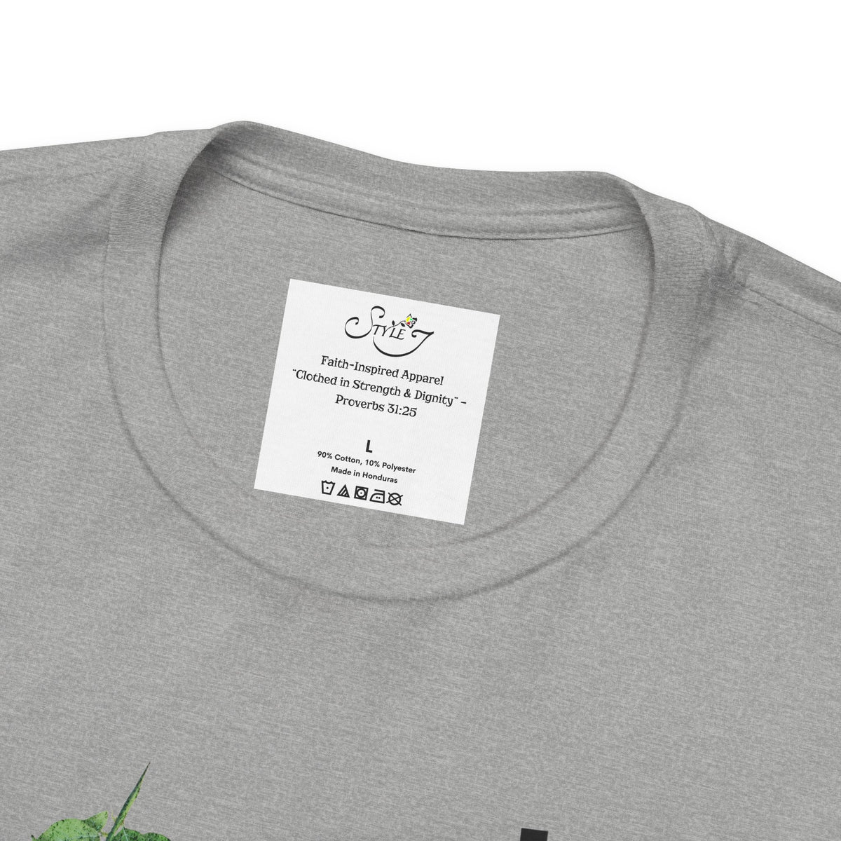 Faith T-Shirt — "God's Promises Never Fail" Christian Tee with Cross & Olive Branch Design