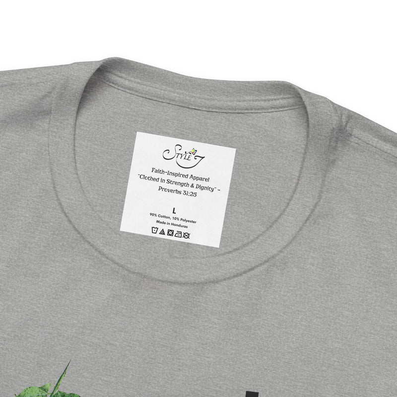 Faith T-Shirt — "God's Promises Never Fail" Christian Tee with Cross & Olive Branch Design