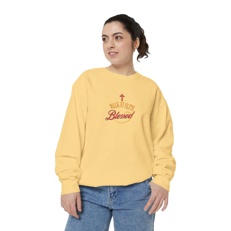 Unisex Blessed Faith Sweatshirt — Christian Cross Pullover