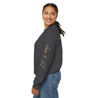 Christian AI Crewneck Sweatshirt - "Amen & AI" Gold Script, "Powered by Prayer, Driven by Data"