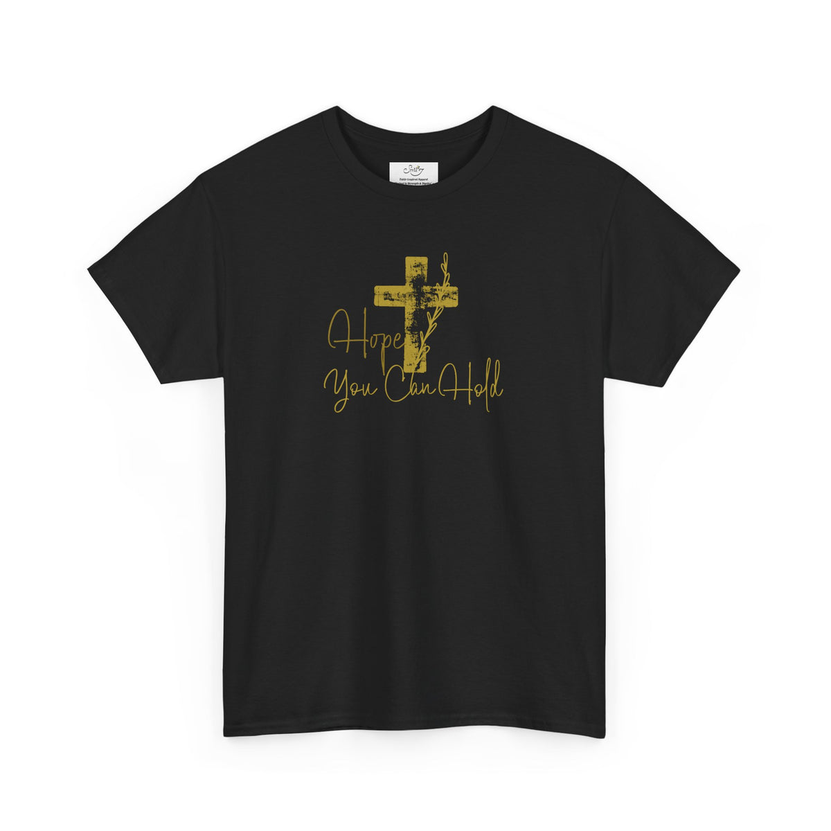 Christian T-Shirt - 'Hope You Can Hold' Gold Cross Tee