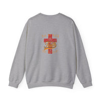 Unisex Christian Crewneck Sweatshirt — "Blessed" Faith Cross Graphic