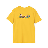 Christian Cross T‑Shirt — "Wear Truth Share Grace" Front & "Blessed" Back