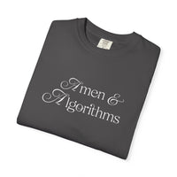 T-Shirt — 'Amen & Algorithms' / 'Blessed with Intelligence' Vintage Garment-Dyed Tee
