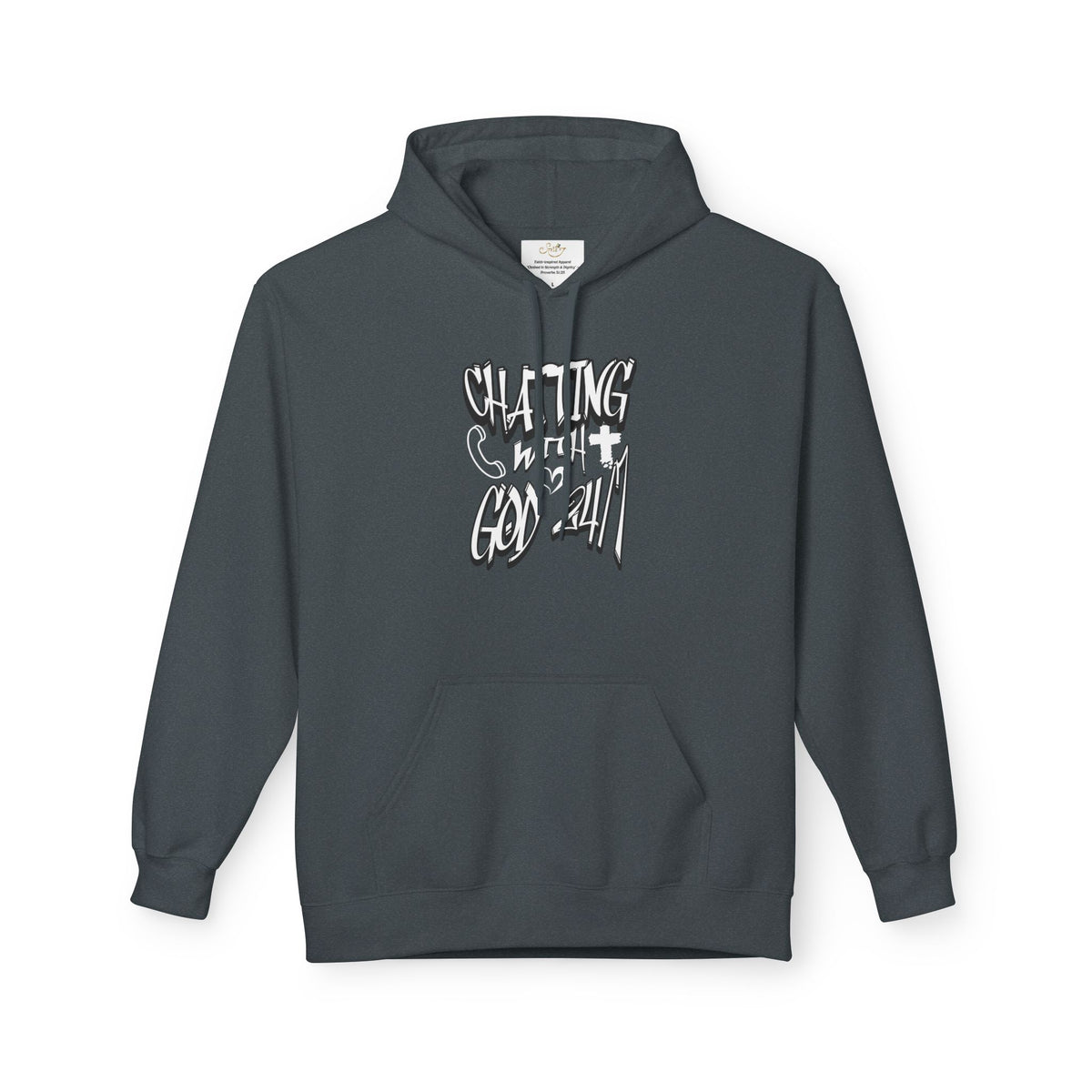 Chatting with God 24/7 Hoodie — Spiritual Prayer Graphic