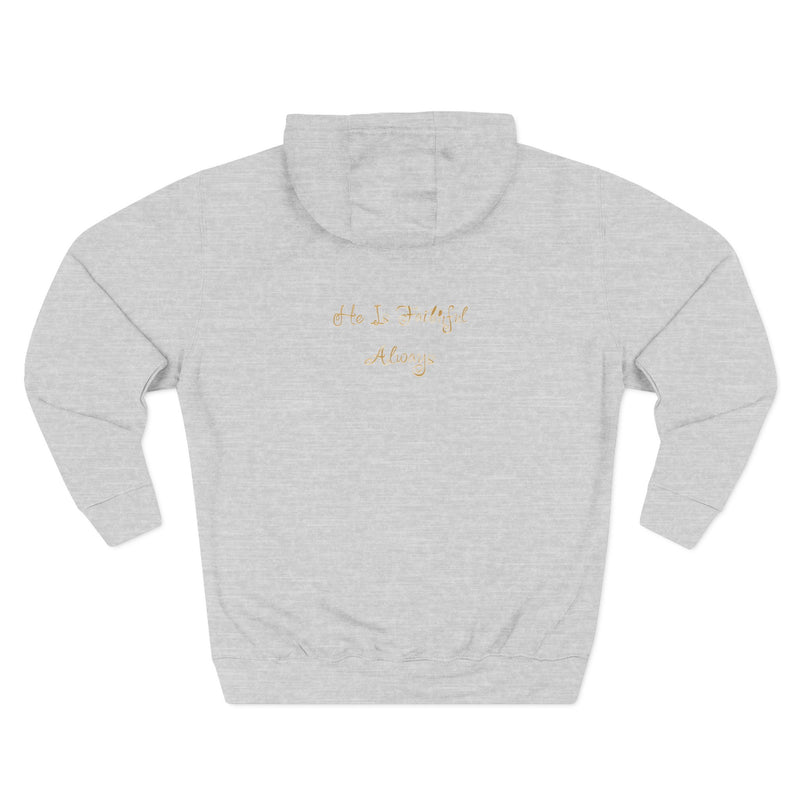 Faith Script Hoodie — "A Daily Dose of Faith" Gold Script Fleece Hoodie