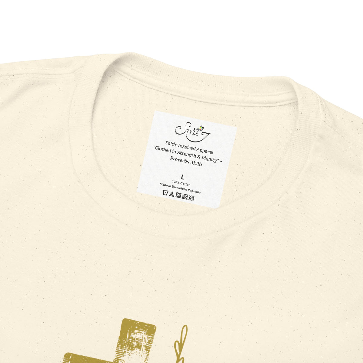 Christian T-Shirt - 'Hope You Can Hold' Gold Cross Tee