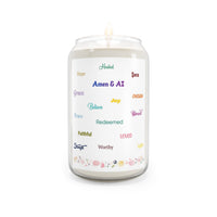 Affirmation Soy Candle — 13.75oz "Amen & Al" Inspirational Words Jar
