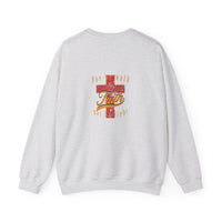 Unisex Christian Crewneck Sweatshirt — "Blessed" Faith Cross Graphic