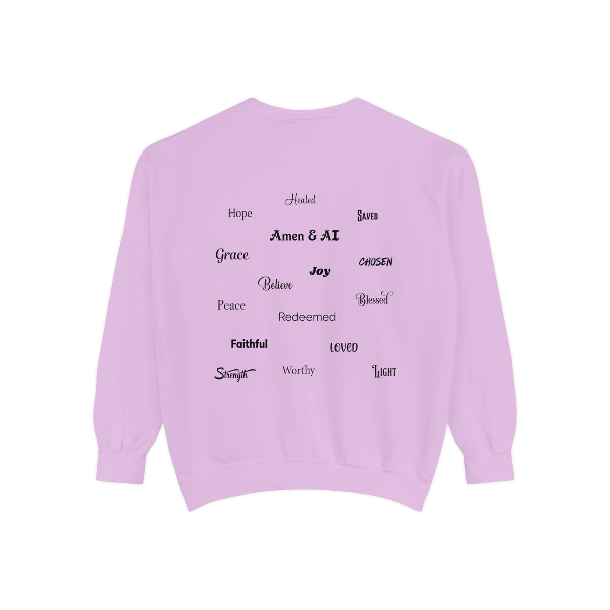 Amen & AI Sweatshirt — Faith-Inspired Typography Crewneck